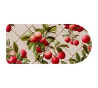 Extended Big Mouse Pad, Seamless Cowberries Apples on Wavy Grid Large Gaming Mouse Pad for Desk, Rubber Base Computer Mousepad for Home Office Gaming, 29.1’’ x13.8’’