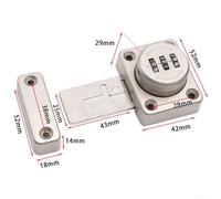 Extended Bolt Mechanism Password Lock for Greater Security and Personalization in Your Home (Silver)