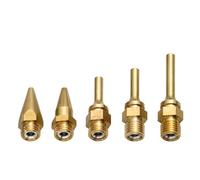Extended Bore Melt Nozzle with Heat Distribution Spring Loaded Anti-Leakage Tips 5pcs Assorted Glues Nozzle Sizes