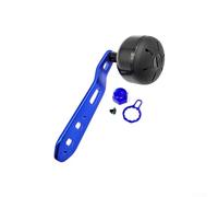 Extended Carbon Fiber Fishing Reel Power Handle for for daiwa Tatula for abu Baitcasting, 110mm Single Rocker Arm with Knob Kit(right hand blue)