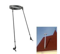 Extended Chimney Roof Bracket Stainless Steel, Chimney Pipe Support Bracing, Windproof & Snow-Stable Stove Pipe for Enhanced Chimney Safety(Dia 14.5 cm(5.7 in))