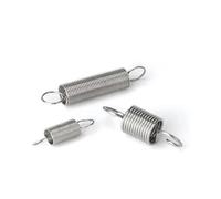 Extended Compressed Tension Spring Wire, 10Pcs Wire Dia 0.3mm 0.4mm 0.5mm 0.6mm 304 Stainless Steel Dual Hook(0.4 X 4(od) 10pcs,40mm)