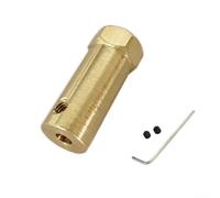 Extended Copper Hex Coupling Motor Shaft Connector Sleeve, Brass Plated Anti-Rust, 3-8 mm Inner Diameter for Robotics, Model Engineering and Power(8MM)