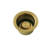 Extended Disposal Flange, Brushed Brass - 4-1/2 in Dia, 2-5/8 in Deep; Fits Most InSinkErator & 3-Bolt Disposals; Includes Stopper (KI2600412)