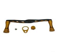 Extended Fishing Reel Handle for Baitcasting and Drum Reels, 105 mm Aluminum Crank Knob, Fits 8x5 mm Shaft (yellow)