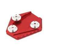 Extended foot pads Motorcycle CNC Aluminum Alloy Kickstand Side Bracket Extension Pad Support Plate For GROM MSX125 2014 2015(Rosso)