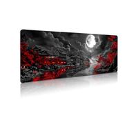 Extended Gaming Mouse Pad, Large Mouse Mat 3 mm Nature Rubber Base Mousepad with Stitched Edges, Non-Slip Desk Mat for Office Home Great Gift 31.5x11.8 Inch (Dark Canyon 6)