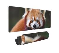 Extended Gaming Mousepad Non-Slip Large Mouse Pad with Stitched Edges | Animal Red Panda Keyboard Desk Pad Mat For Gaming, Office And Home Office Desk Protector 12x31.5in