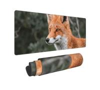 Extended Gaming Mousepad Non-Slip Large Mouse Pad with Stitched Edges | Red Fox Keyboard Desk Pad Mat For Gaming, Office And Home Office Desk Protector 12x31.5in
