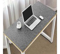Extended Large Felt Desk Pad Ultra-Thick Anti-Static Mouse Keyboard Mat Gaming Pad Writing Laptop Mat Anti-Slip for Office and Home, 80x40cm, Grey