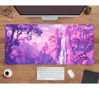 Extended Large Mouse Mat 31.5 x 11.8 x 0.12 inch, Tropical Jungle Gaming Mouse Pad, with Non-Slip Base & Stitched Edges Big Size Gaming Mousepad, Desk Mat for Desktop and Keyboard