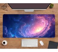 Extended Large Mouse Mat 31.5 x 15.8 x 0.08 inch, Sun Cloud Star Gaming Mouse Pad, with Non-Slip Base & Stitched Edges Big Size Gaming Mousepad, Desk Mat for Desktop and Keyboard