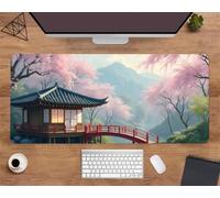 Extended Large Mouse Mat 47.2 x 23.6 x 0.08 inch, Scenic House Gaming Mouse Pad, with Non-Slip Base & Stitched Edges Big Size Gaming Mousepad, Desk Mat for Desktop and Keyboard