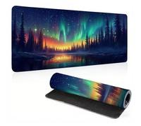 Extended Large Mouse Pad Aurora Dream Painting Big Gaming Mouse Mat XXL Non-Slip Water-Resistant Rubber Base Computer Keyboard Mat Full Desk Mousepad 3D Pattern 31.5x15.7x0.12 inch 0A0-373