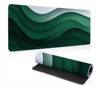 Extended Large Mouse Pad Green Abstract Painting Big Gaming Mouse Mat XXL Non-Slip Water-Resistant Rubber Base Computer Keyboard Mat Full Desk Mousepad 3D Pattern 31.5x11.8x0.12 inch 0A0-517