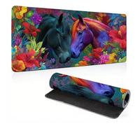 Extended Large Mouse Pad Horse Dream Painting Big Gaming Mouse Mat XXL Non-Slip Water-Resistant Rubber Base Computer Keyboard Mat Full Desk Mousepad 3D Pattern Keyboard Mat 31.5x15.7x0.12 inch 0A0-535