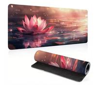 Extended Large Mouse Pad Lotus Dream Painting Big Gaming Mouse Mat XXL Non-Slip Water-Resistant Rubber Base Computer Keyboard Mat Full Desk Mousepad 3D Pattern Keyboard Mat 31.5x11.8x0.12 inch 0A0-496