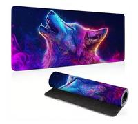 Extended Large Mouse Pad Wolf Dream Painting Big Gaming Mouse Mat XXL Non-Slip Water-Resistant Rubber Base Computer Keyboard Mat Full Desk Mousepad 3D Pattern Keyboard Mat 47.2x23.6x0.12 inch 0A0-487