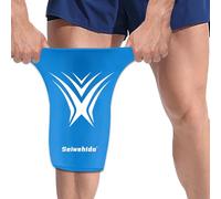 Extended Leg Knee Ice Pack Wrap for Injuries Compression, Reusable Soft Gel Freeze Knees Brace for Swelling, Replacement Surgery, Cold Compress Therapy for Arthritis, Meniscus Tear and ACL