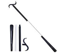 Extended Length 3" Shoe Horn with Long Handle Dressing Aid Stick for Elderly Kids Adults Sock Removal Tool for Easy Wear Shoe Horn Long Handle