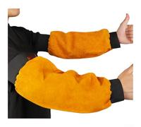 Extended Length Leather Welding Sleeves Offering Full Arm Coverage and Effective Protection Against Welding Sparks and Heat