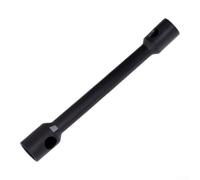 Extended Lug Wrench 19/36mm Extra Leverage Bar Hole(Tire Wrench 22-38mm) | 21/41mm dual sizes, high carbon steel, for torsion resistant, black oxide coat, tire change essential
