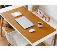 Extended Mouse Pad 140x60cm, Large Desk Mat, Writing Pad for Laptop Keyboard Mouse, Waterproof Leather + Non-Slip Suede(Brown,140x60cm)