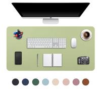 DOBAOJIA Extended Mouse Pad Mat XXL Desk Pad Large Desk Mat 35.4" X 16.9" Desk Blotter Writing Pad for Laptop/Office/Home, PU Leather Waterproof +Suede Non-Slip 90 x 43cm (Light Green)