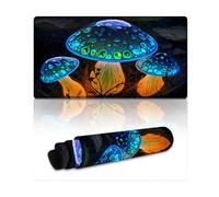 Extended Mousepad Psychedelic Mushroom Forest Computer Keyboard Mouse Mat 40X75cm Large Desk Pad for Computer & Laptop Office Non-slip Base