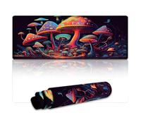 Extended Mousepad Psychedelic Mushroom Forest Large Mouse Mat 30x80cm Mice Pad Soft Smooth Surface And Anti-Slip Rubber Base Waterproof Soft Cloth
