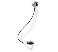 Extended Pop Up Bath Waste Overflow for Baths up to 10mm Thick Balterley Silver One Size