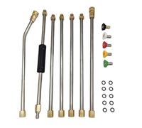 Extended Reach Pressure Washer Wand Kits Stainless Steel Lances 5 Interchangeable Nozzle Tip for Driveway Car Wash Tasks High Pressure Car Wash Accessories