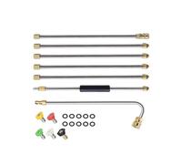 Extended Reach Pressure Washer Wand Kits Stainless Steel Lances 5 Interchangeable Nozzle Tip for Driveway Car Wash Tasks High Pressure Car Wash Accessories