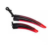 Extended Road Bike Mudguards for 700c Tires, PP Front and Rear Set, Adjustable Bicycle Mud Guard for MTB and Commuter Use, Black(red)