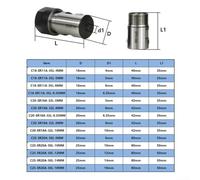 Extended Rod Motor Shaft Collet Chuck ER11 ER16 ER20 for CNC Tools and Deep Hole Machining (ER16A-10mm)