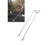 Extended Roof Bracket Supports Chimney Stove Pipe, Suitable for Outer Dia of 10" 9" 8" 7" 6" 5" 4" Pipeline, Stainless Steel Support Kit(Dia:13cm/5.1in)
