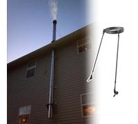 Extended Roof Chimney Support Bracket Kit, Stove Pipe Support Against Wind and Snow, Metal Roof Bracing for Stove Stack Waterproof & Rustproof(Dia 9"(22.9cm))