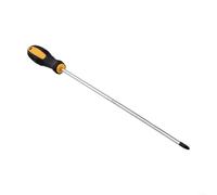 Extended Screwdriver 16.1 Inch Long with Rubber Handle, Slotted and Cross Head, Chromium Vanadium Alloy Steel for Hard-to-Reach Areas(Cross Screwdriver)