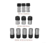 Extended Shank Motor Shaft Collet Chuck ER11 ER16 ER20 for Accurate Machining (ER20A-8mm)