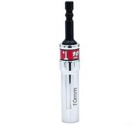 Extended Socket Adapter for Impact Driver | 15 Degree Swivel Angle Hex Nut Driver with 360 Rotatable Joint, 98mm Long Deep Reach Socket Set 8-24mm,(10mm)