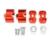 Extended Stem Adapter for Motorcycle Handlebar Riser Clamp Made of Aluminum Alloy Fits 22-28mm Handlebars (Orange)