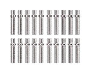 Extended Wheel Stud Conversion, 20pcs Extended Wheel Conversion Stud 58mm Length 41mm Shank Bolts Stud Screw Steel Cold Forged for Cars(M12x1.25 to M12x1.5)