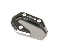 Extender Foot Motorcycle Side Stand Pad For YA&MAHA MT03 MT 03 YZF R3 YZFR3 2014-2023 2024 2025 Kickstand Extension Plate Support Foot Side Stand Pad Motorbike Kickstand Support Plate(Titanium 1)
