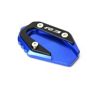 Extender Foot Motorcycle Side Stand Pad For YA&MAHA MT03 MT 03 YZF R3 YZFR3 2014-2023 2024 2025 Kickstand Extension Plate Support Foot Side Stand Pad Motorbike Kickstand Support Plate(Blue 1)