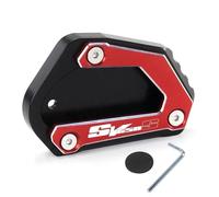 Extender Foot Motorcycle Side Stand Plate For Suzuki SV 650 S 650S SV650 2003 2004 2005 2006 2007 Foot Kickstand Support Pad,Extension Plate Pad Motorbike Kickstand Support Plate(Red 1)