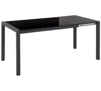 Extending Dining Table 120/160 x 80 cm Black GRANADA