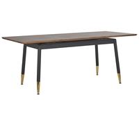 Extending Dining Table CALIFORNIA Dark Brown 160/200 cm 90 cm