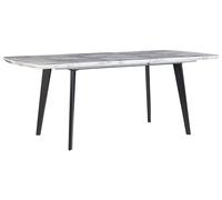 Beliani Extending Dining Table MOSBY Black/ White 160/200 cm 90 cm, White