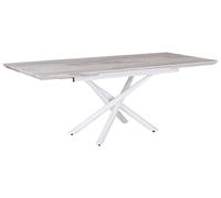 Extending Dining Table MOIRA White 160/200 cm 90 cm