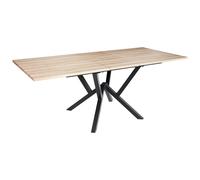 Extending Dining Table ANSELL Light Brown 160/200 cm 90 cm
